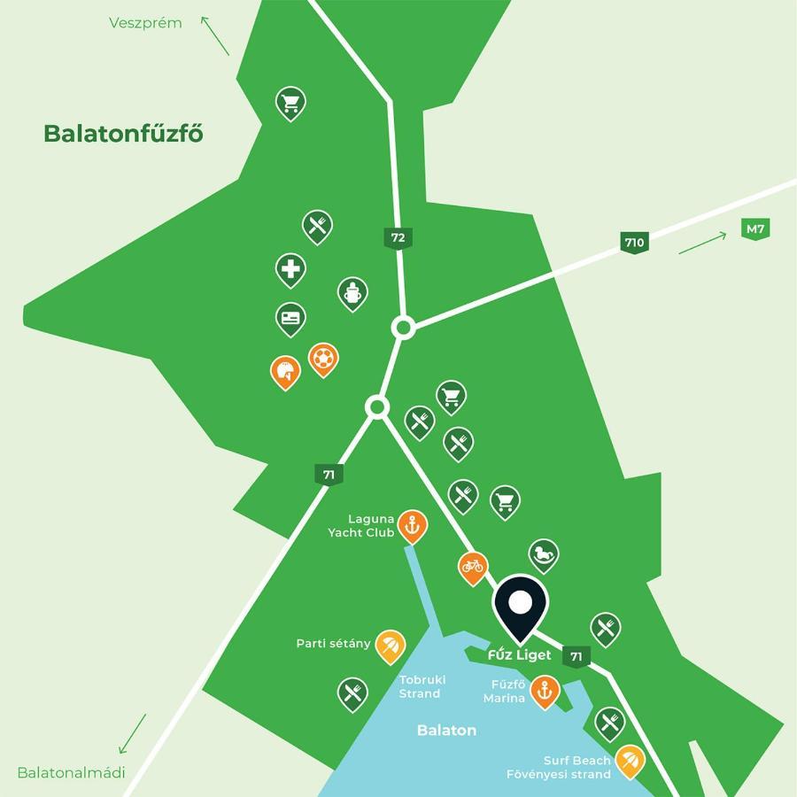 Fuzliget Surf Garden Apartment Balatonfůzfő Екстериор снимка